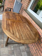 Gartentisch teak  oval  holz  gebraucht