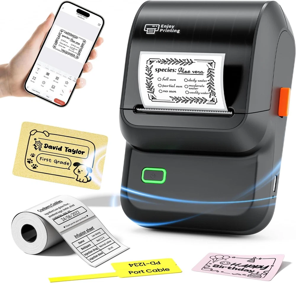 Label Maker Machine with Tape, Address Barcode Label Printer,Phomemo M100 Label Maker Machine with Tape, Address Barcode Label Printer,Phomemo M100