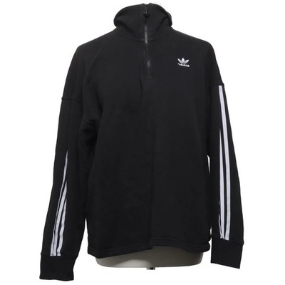 Adidas, Sweatshirt, Größe: 40, Schwarz, Baumwolle, Streifen, Damen #sCi