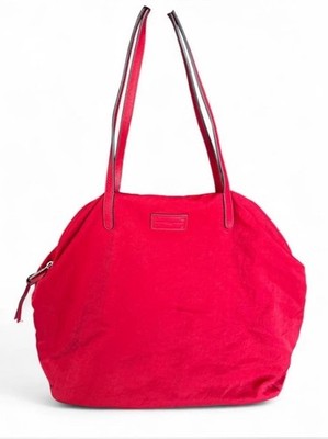 Rebecca Minkoff Nolita Red Washed Nylon Top Zip Tote