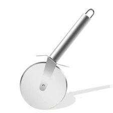 Premium Stainless Steel Pizza Cutter Wheel Thumb Guard Protection DishwasherSafe