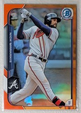 2015 Bowman Chrome Orange Refractor Nick Markakis 20/25 Atlanta Braves #146