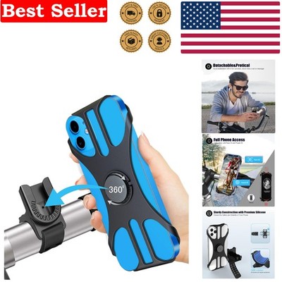 Detachable Bike Phone Holder - 360° Rotatable Mount for Smartphones 4-6.7''