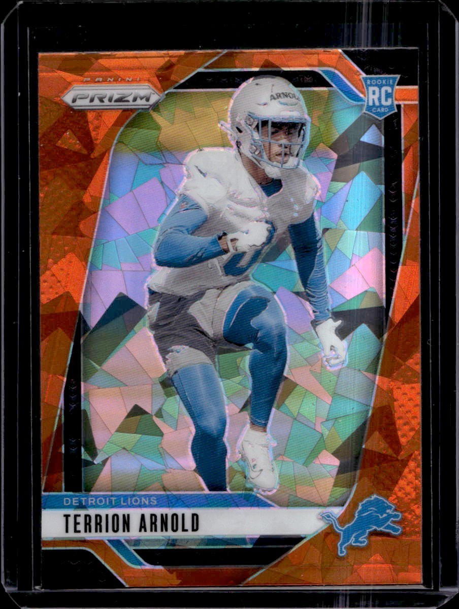 2024 Panini Prizm - Rookies Terrion Arnold #389 Orange Ice Prizm (RC)