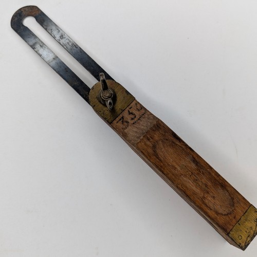 Vtg Stanley No. 25 Wood Brass Sliding T-Bevel Carpenter Woodworking Tool Antique