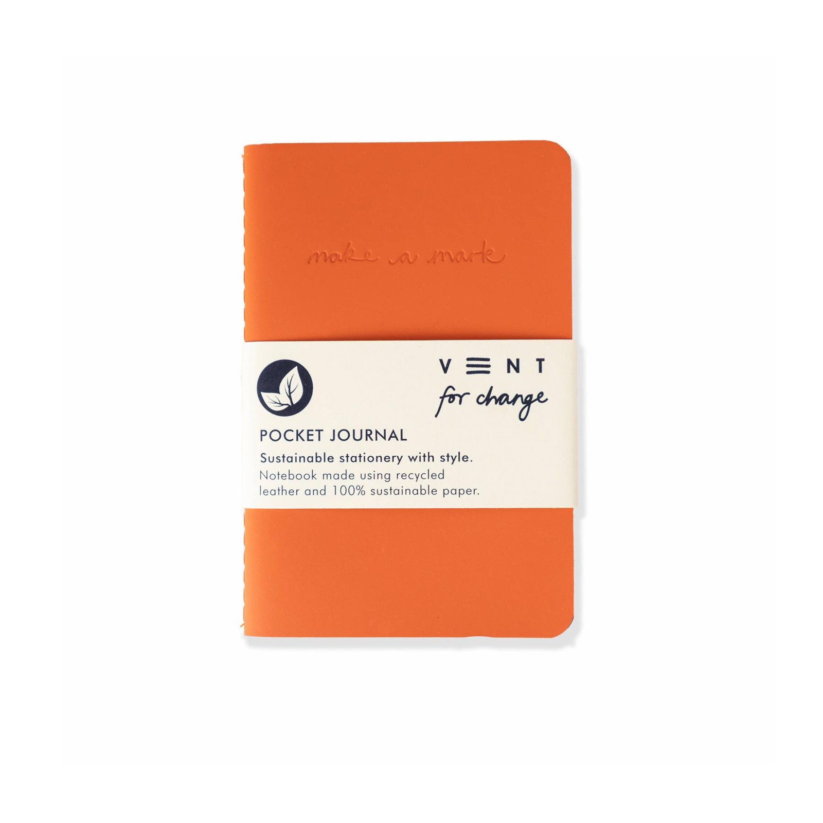 VENT Orange Sustainable Mini Pocket Journal - Eco-Friendly Stationery