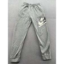 Nike Air Jordan Sweatpants Youth L Gray Jogger Graphic Logo Casual Athletic