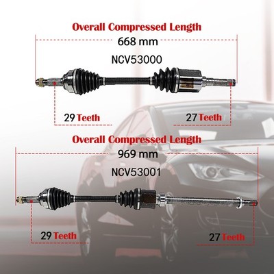 For 2008-2013 Nissan Rogue AWD 2014-15 Rogue Select Front Pair CV
