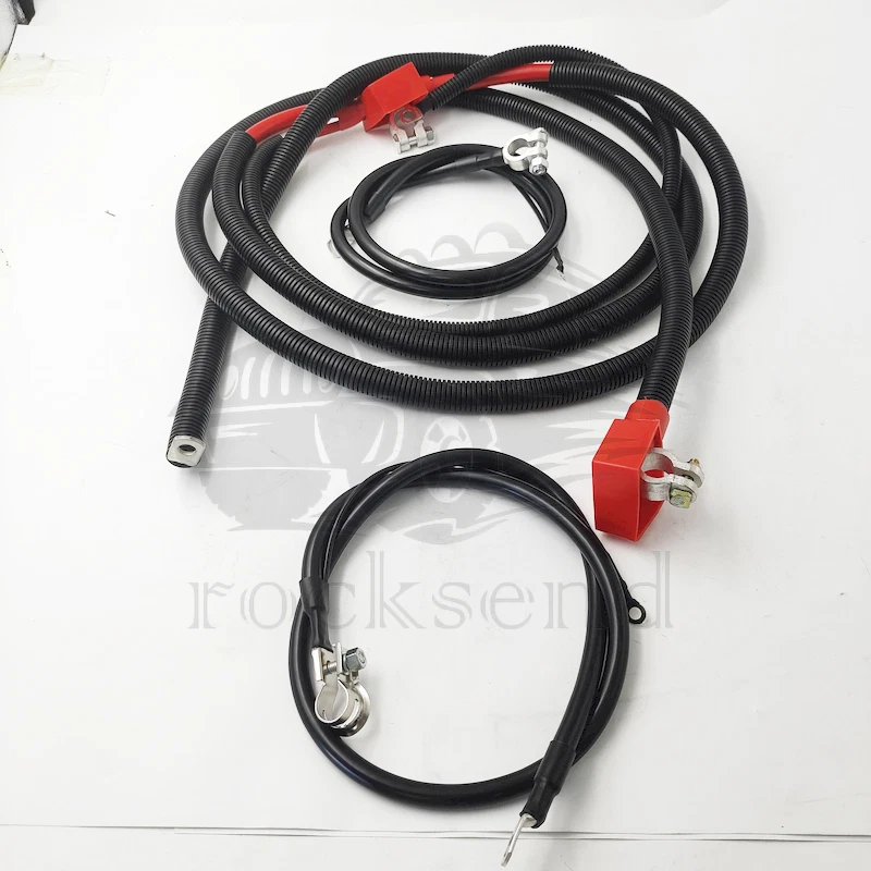Se adapta a Ford 1994-97 7,3 L Powerstroke batería negativo y positivo kit de cable de arranque Foto 2 de 4
