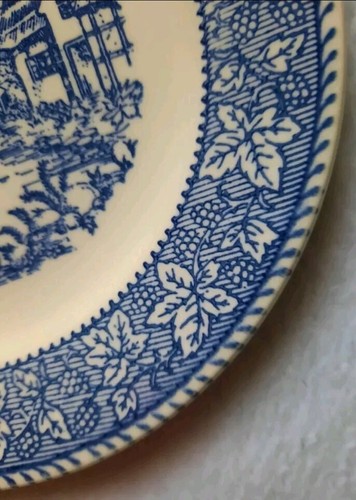 Homer Laughlin 7 1/4" Shakespeare Country Stratwood Collection Plate Blue+White - Picture 6 of 7