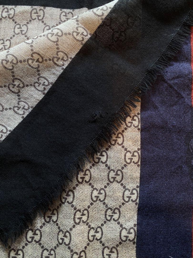 Gucci GG Snake Wool Stole Scarf 70cm x 200cm Used w/Box | eBay