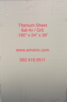 TITANIUM SHEET 6AL-4V .160'' X 24'' X 36''