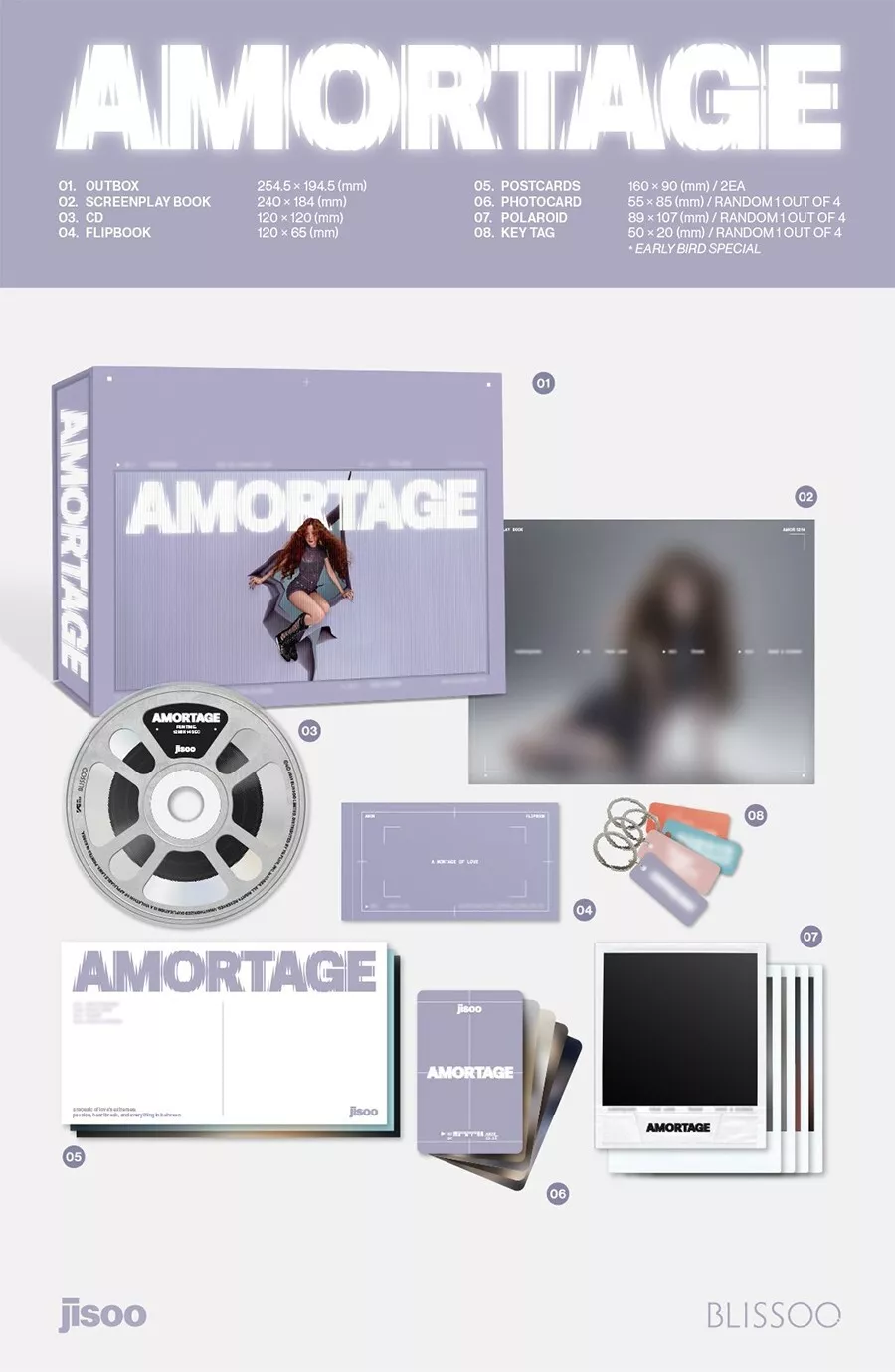 JISOO AMORTAGE Mini Album EXCLUSIVE EDITION 2 Ver SET/2CD+ JISOO AMORTAGE Mini Album EXCLUSIVE EDITION 2 Ver SET/2CD+