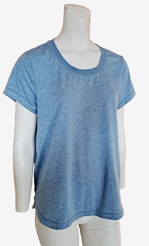 Athleta Running Athletic Hiking Outdoor Top Shirt Women's Size LP Blue  - Picture 1 of 6