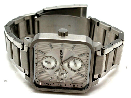 Fossil Silver watch for Men Square Dial 