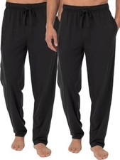 Men's Extended Sizes Jersey Knit Sleep Pajama Lounge Pant 2 Packs S Size