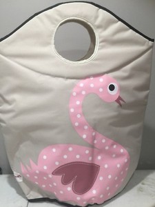 3 Sprouts Laundry Hamper Pink Swan Toy Storage Baby Basket Organizer Nursery New Ebay