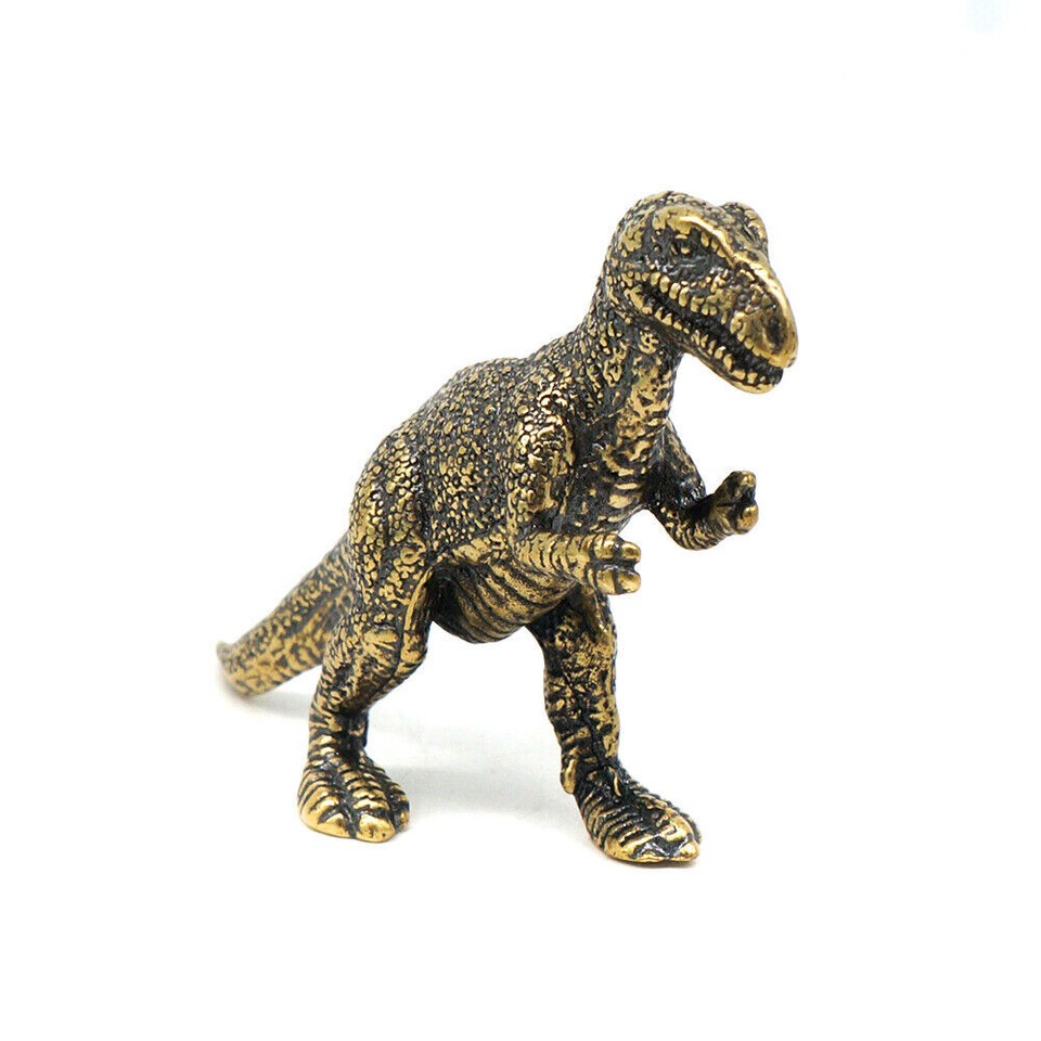 1PCS Vintage Dinosaur Ornament Brass Animal Statue Tea Tray Pets Desk