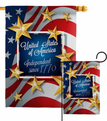 Independence Since 1776 Garden Flag Fourth July Patriotic Gift Yard House Banner