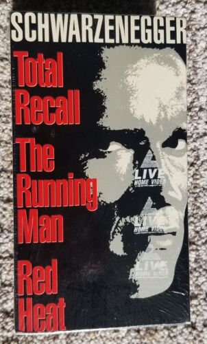 Schwarzenegger Action Pack Sealed 1995 VHS Running Man Total Recall Red Heat - Picture 3 of 9