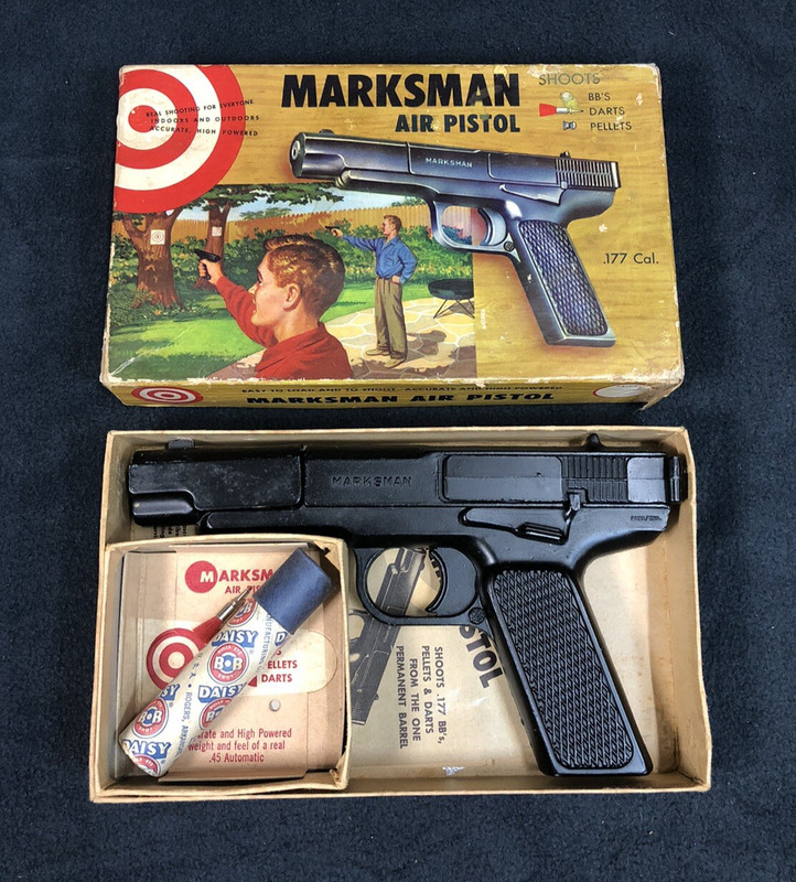 MARKSMAN Air BB Pellet Pistol Model MP *Not Tested* Original Box Vintage Rare