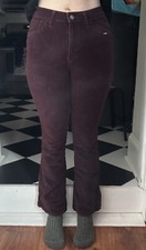 Maroon Women  s Levi  s size 27 flare high waisted corduroy pants