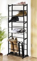 Schuhregal StiefelstäNder SchuhstäNder Schuhablage 50X16X140 Cm Schwarz