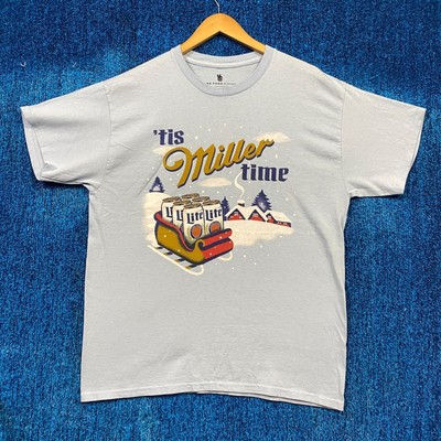Miller High Life 6 Pack Sledding Its Miller Time Beer Tee M