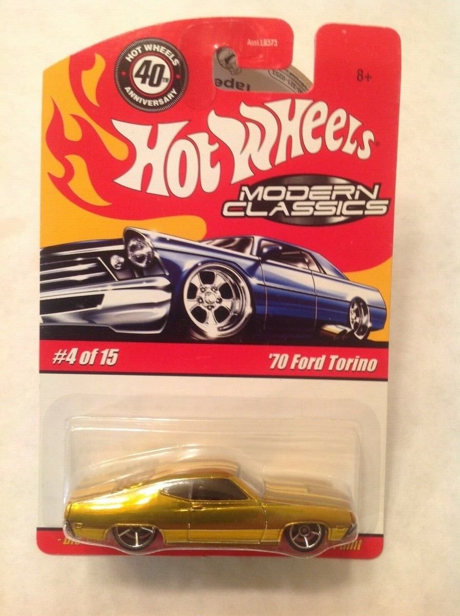ミニカー Hot Wheels 70 Ford Torino 40th Hot Wheels 2008 40th Anniversary Modern Classics 4/15 Yellow '70