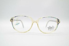 Vintage Luxottica 4237 Transparent Multicolored Oval Glasses Frame NOS