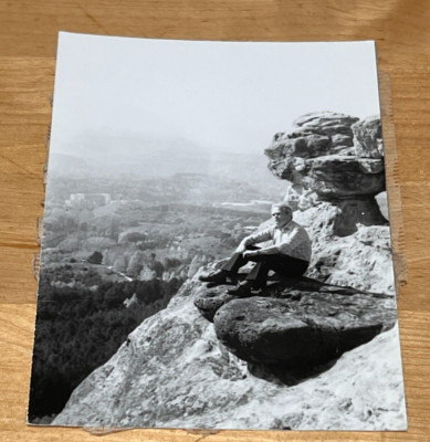 1970s Soviet people Mountain Nature Man Touriste Vintage photo