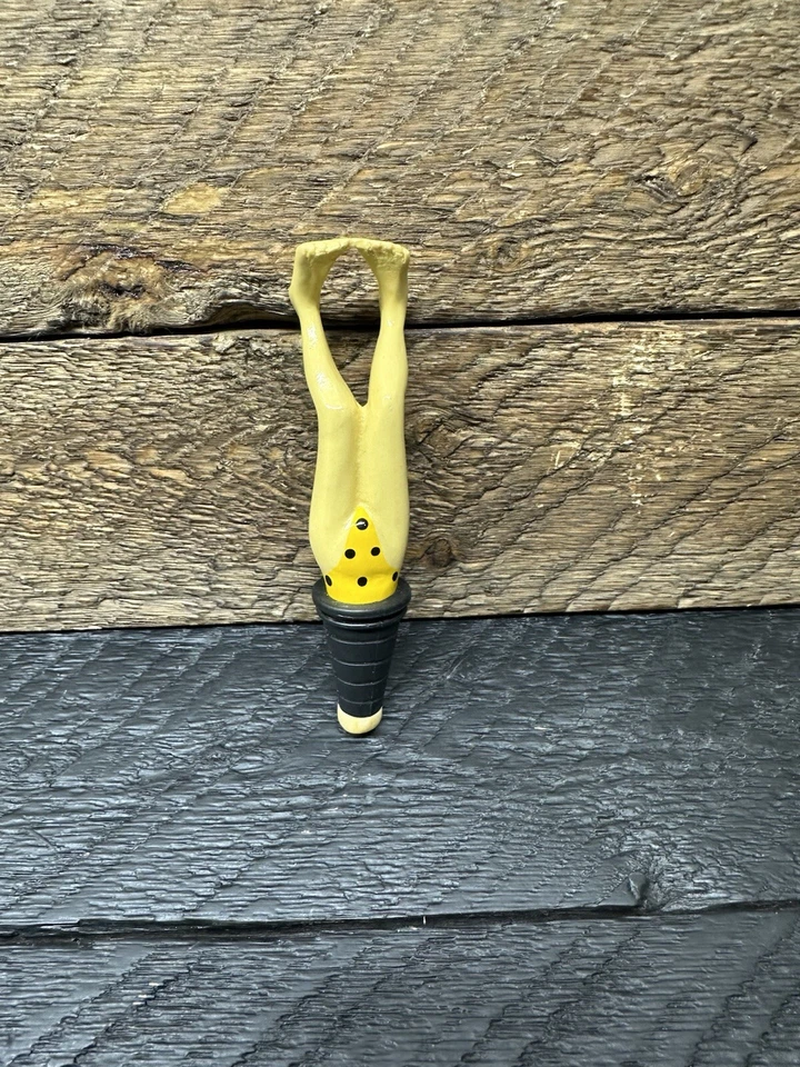 性感女士黄色比基尼葡萄酒塞。 全新  — 第 4/4 张图片