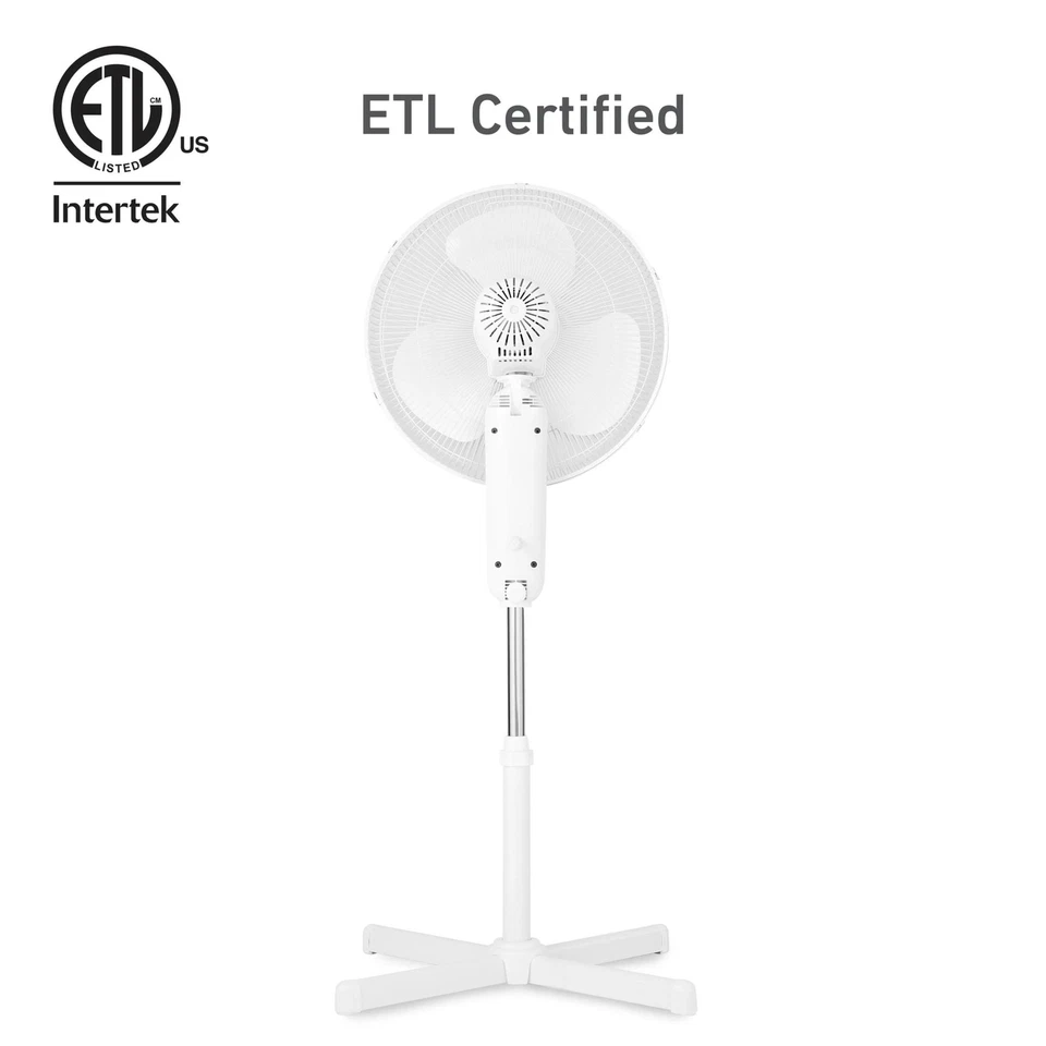 HOLMES 16" Digital Stand Fan, 80° Oscillation, 3 Speeds, 3 Modes, 7.5-Hour Timer - Image 2 of 4