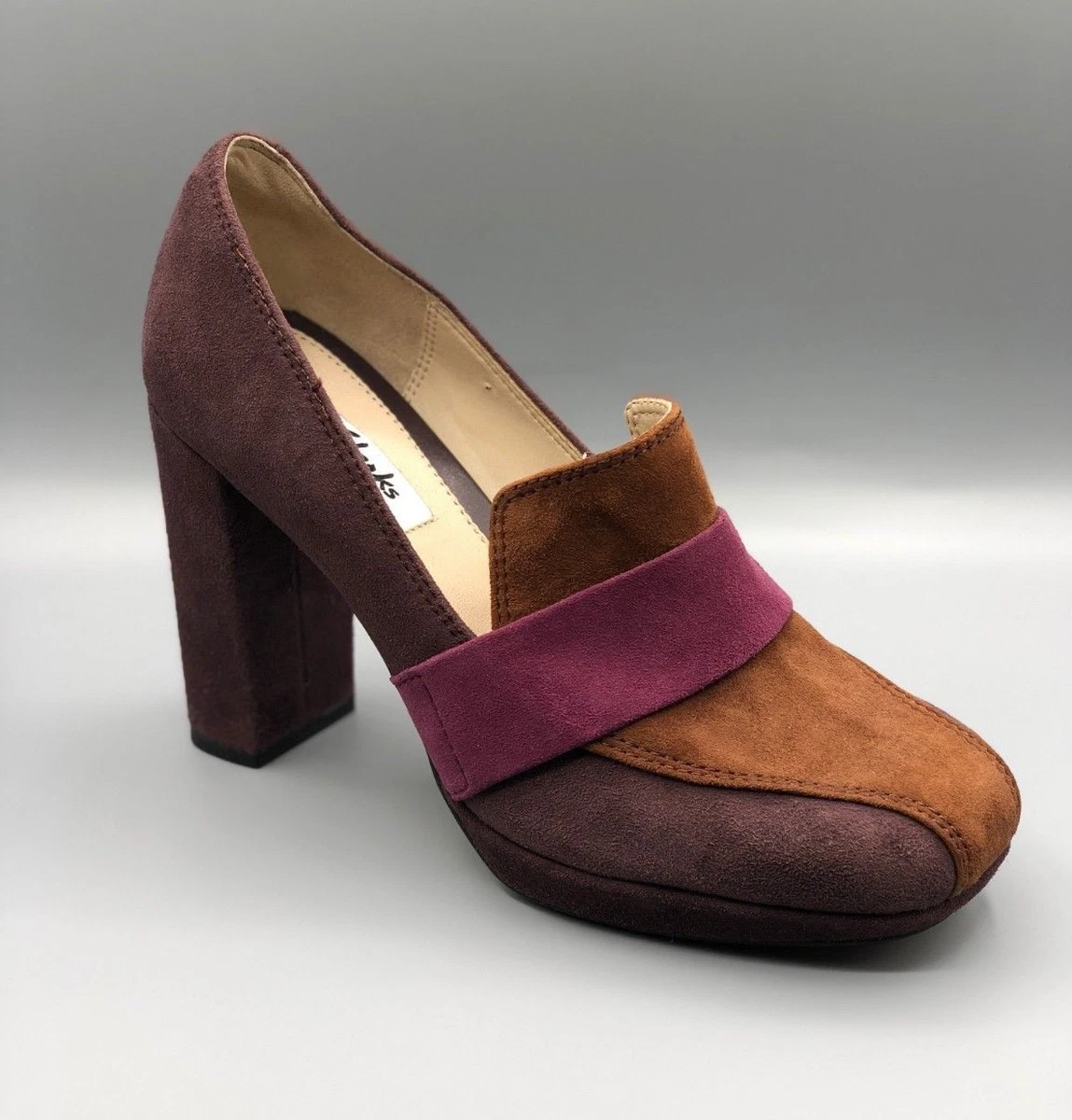 Clarks aubergine store shoes