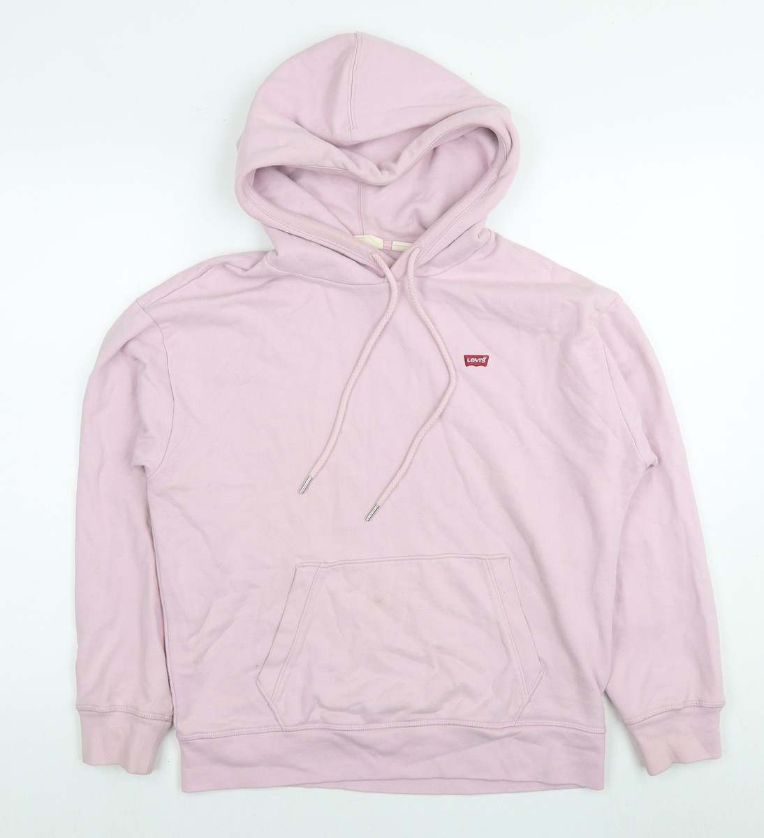 Levi's Womens Pink Cotton Pullover Hoodie Size S Pullover
