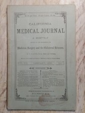 January 1886 California Medical Journal Medicine Surgery Collateral Sciences