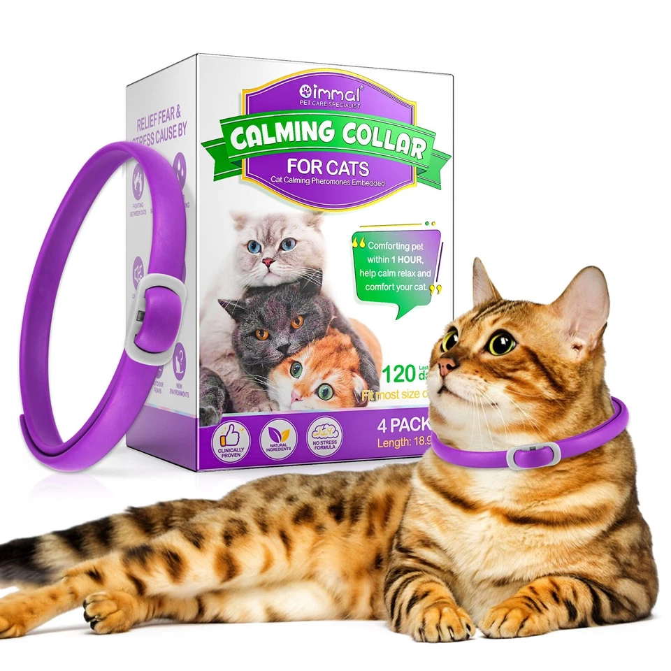 120Day Calming Collar for Cats Natural Calming Pheromones Embedded anxiety relax - Image 4 of 4