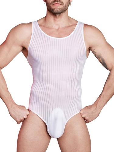 Männer Jumpsuit Ringen Trikot Stretch Bodysuit Einteilig Dessous Geknöpft Sexy - Bild 21 von 45