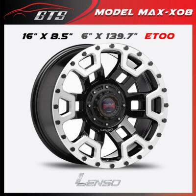 16x8.5 Lenso MAX-X08 Wheel 6x139.7 Ford Ranger Wildtrak 2012 2021