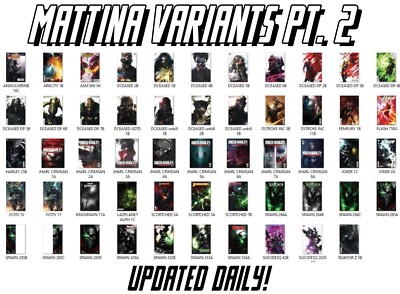 ALL PRE A.I. Francesco MATTINA artist Variants... Part 2 MORE UPDATED 0313