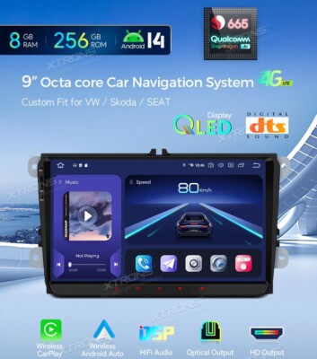 XTRONS IQ94MTVP AUTORADIO Golf Passat Tiguan GPS ANDROID CARPLAY WiFi Snapdragon