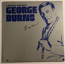 🌟 Rare George Burns Signed LP – Music and Entertainment History 🌟