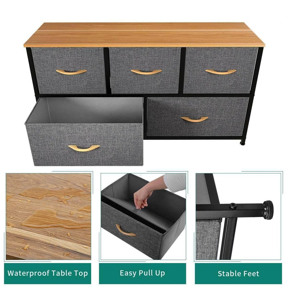 TAUS 5-ящик комод для хранения тумбочка сундук органайзер спальня офис - Изображение 4 из 4