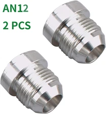 AN12 JIC-12 AN Weld On Bung Aluminum Male Flare Weldable Fuel Tank Fitting-Qty 2
