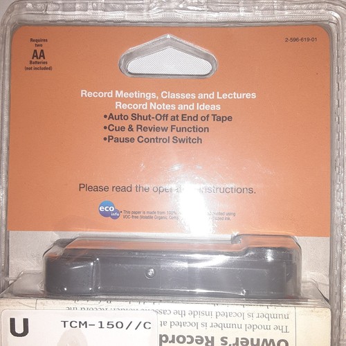 Sony TCM-150 Handheld Standard Cassette Clear Voice Recorder And 3 Tapes - Picture 5 of 12