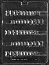 Valentine Day I LOVE YOU Heart Pretzel Lollipop Chocolate Mold Soap Mold SHIP...