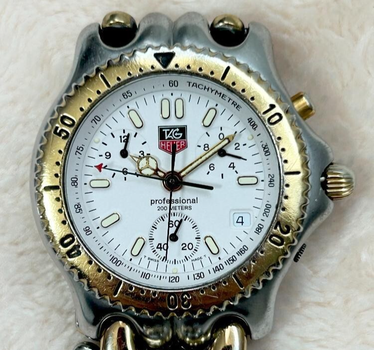 TAG Heuer S/EL SEL S35.006 Mens Chronograph Quartz Watch Japan