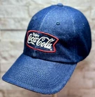 VTG COCA COLA Blue Denim Baseball Cap Hat Snapback Coke Soft Drink Collection