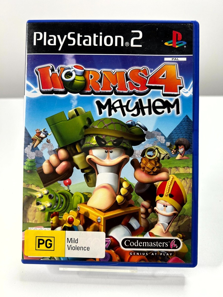 Worms 4: Mayhem PlayStation 2 (PS2, 2005 PAL) Complete W/ Manual