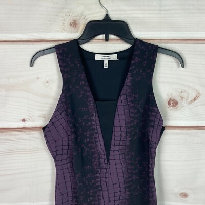 strapless open back dress ROBERT RODRIGUEZ 8 purple pleated dress $395 party sundress trapeze –  Jenifers Designer Closet main image 1